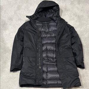 Lululemon Black Hooded Puffer Jacket